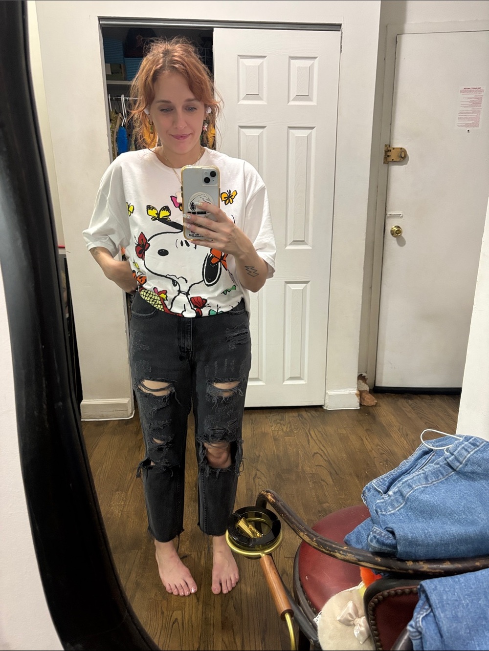 Ksubi Black Distressed Boyfriend Jeans